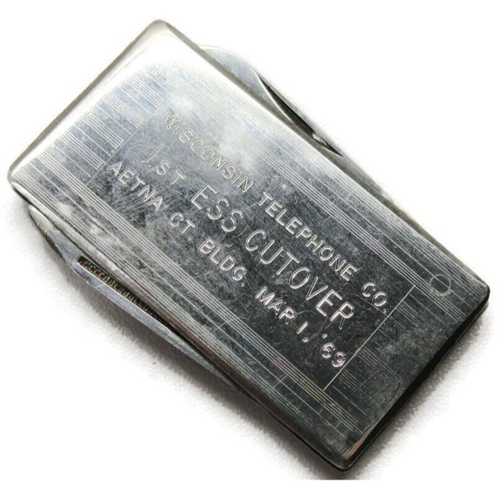 Knife File Money Clip Stainless Steel Wallet Credit Card Cash ID Holder
